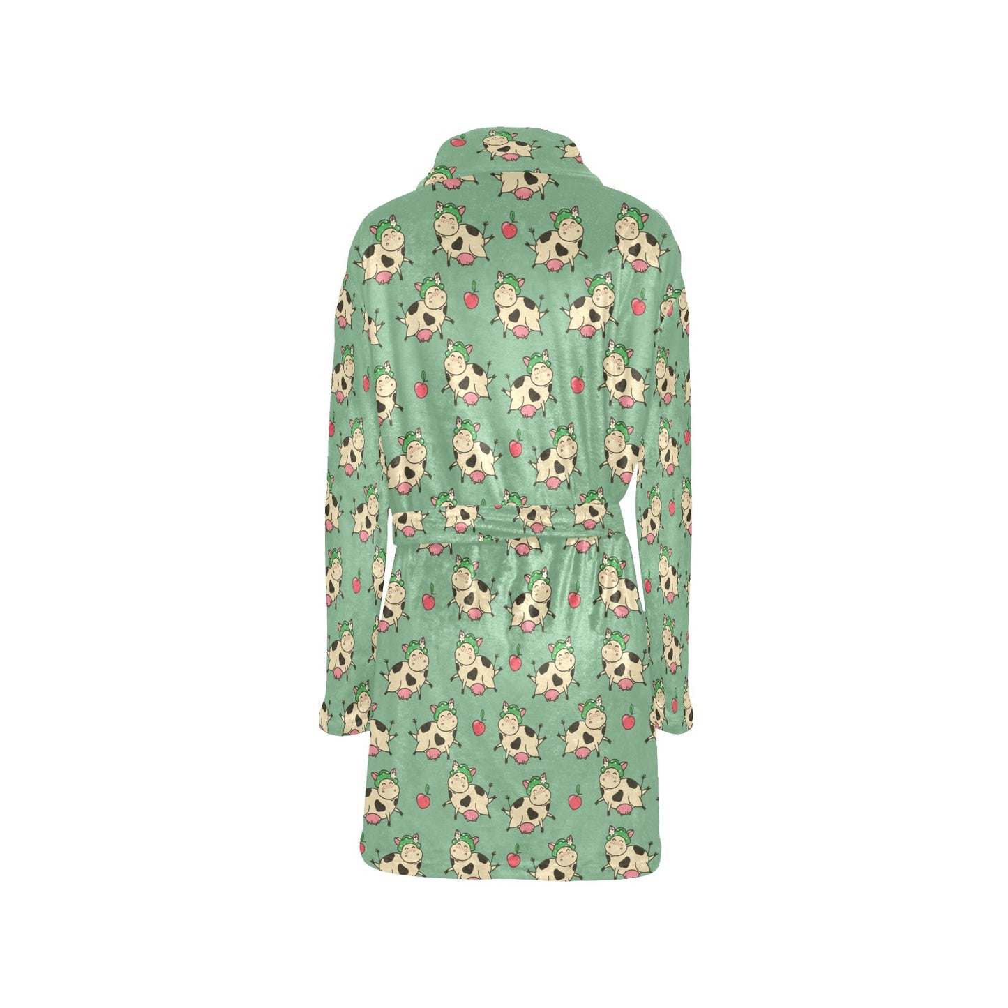 Cattle Print Design LKS402 Women's Fleece Robe