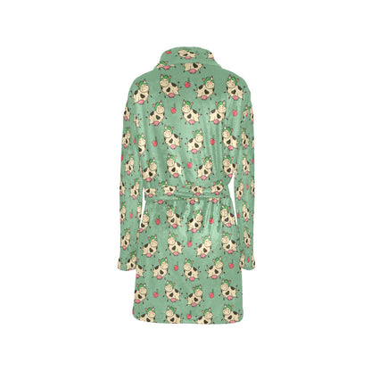Cattle Print Design LKS402 Women's Fleece Robe