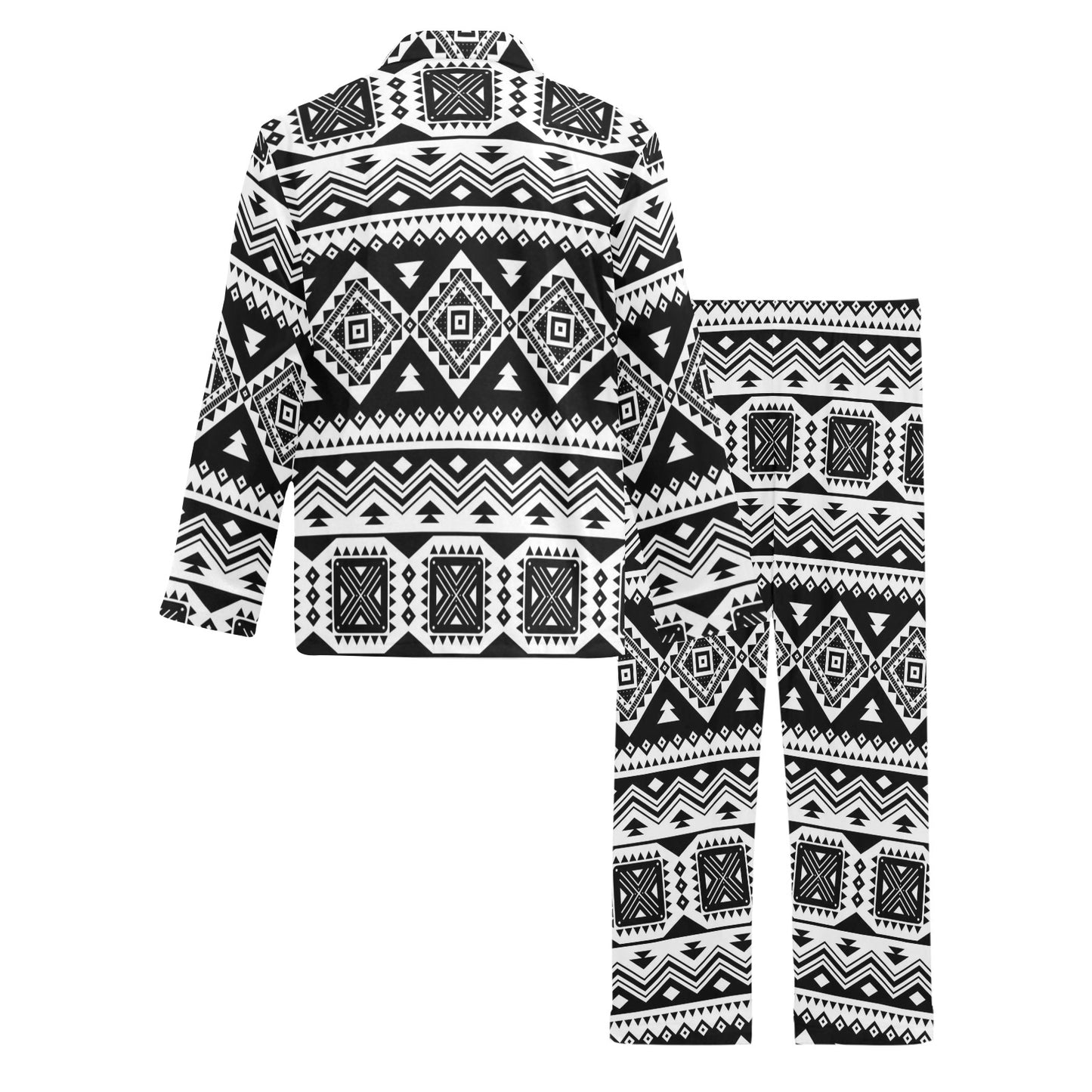 Aztec Pattern Print Design 08 Men's Long Pajama Set