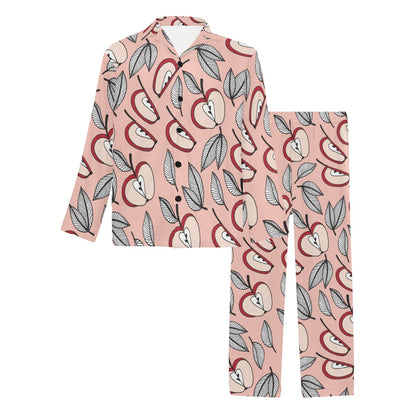 Apple Pattern Print Design AP04 Men's Long Pajama Set