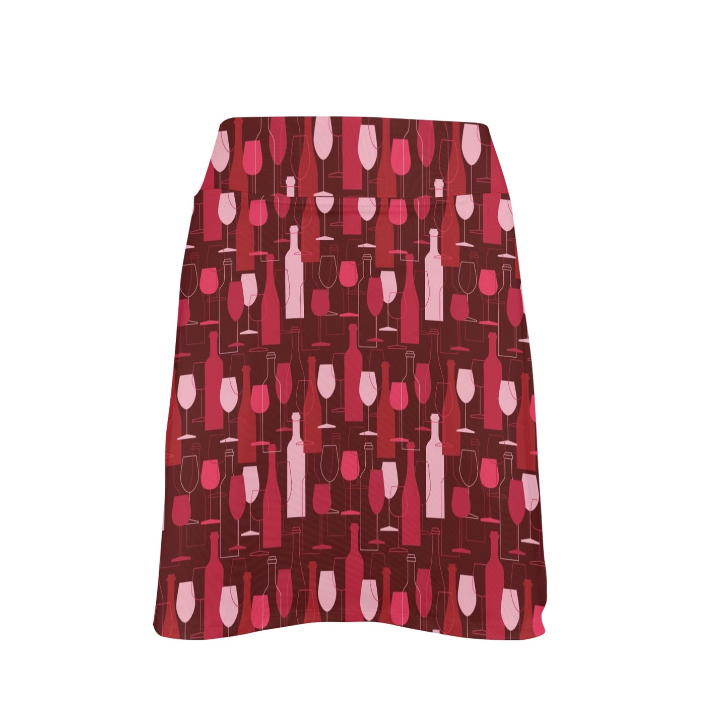 Wine Print Design LKS304 17" Golf & Pickleball Skort with Pockets