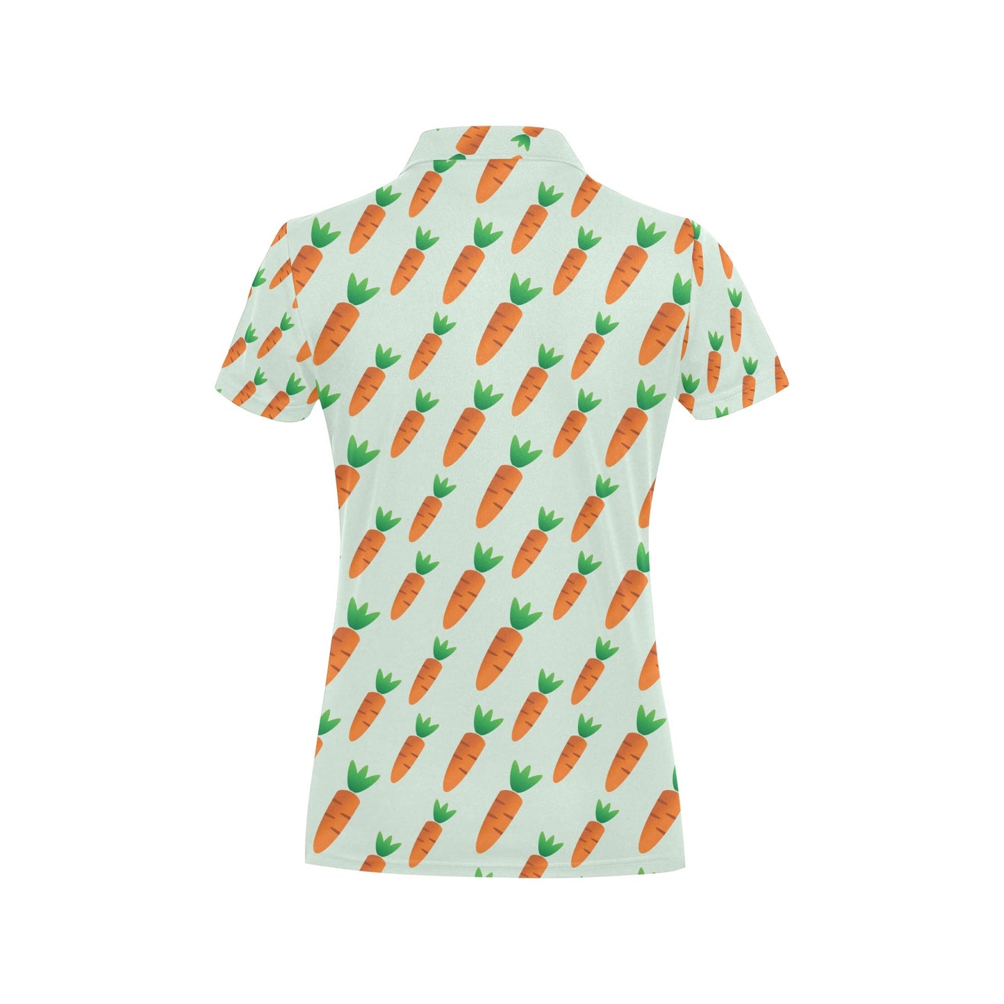 Carrot Pattern Print Design 05 Women's Polo Shirt