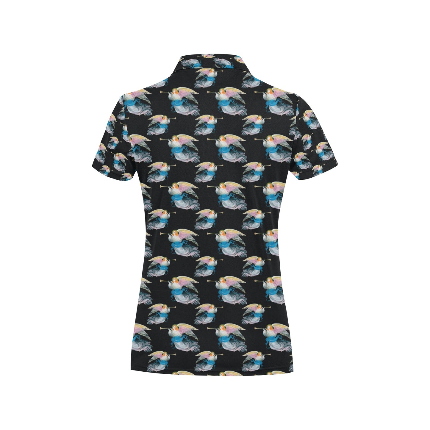 Angel with Wings Beautiful Design Print Women's Polo Shirt