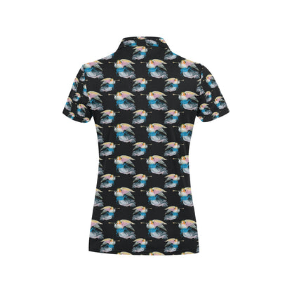 Angel with Wings Beautiful Design Print Women's Polo Shirt