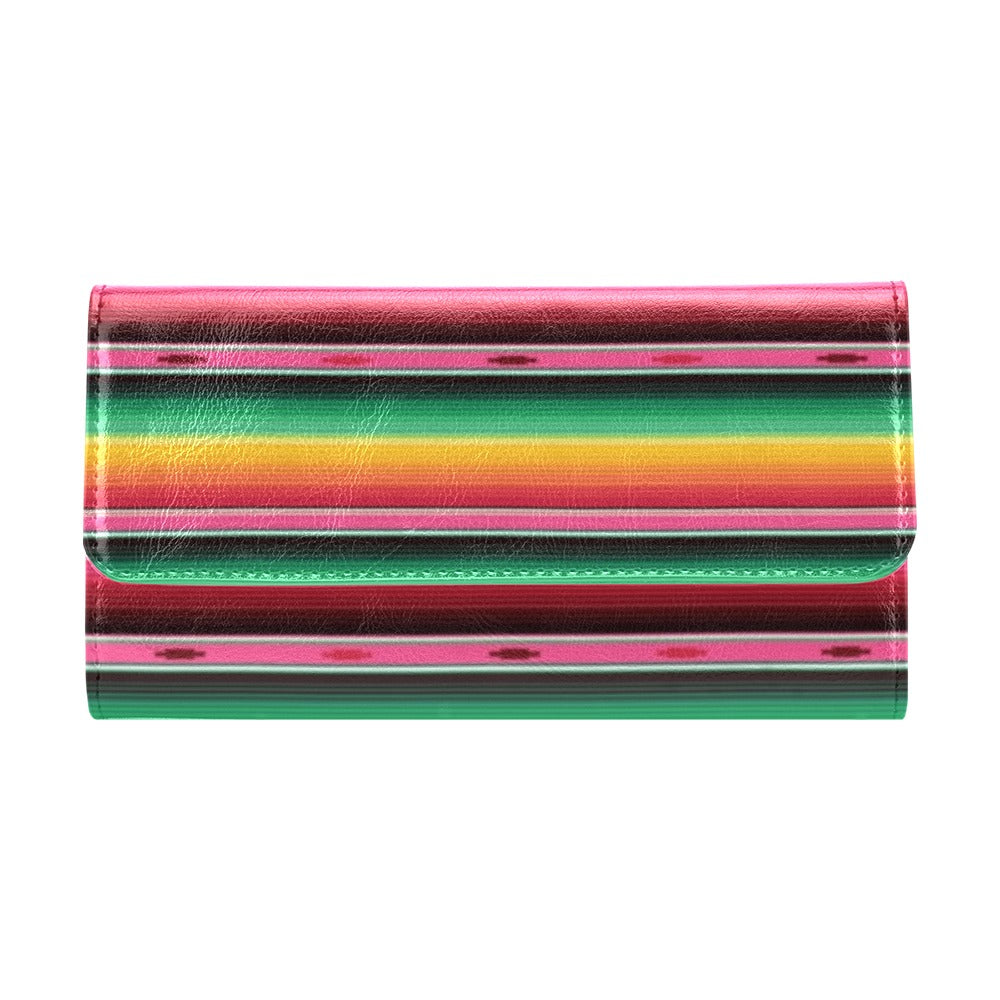 Mexican Blanket Classic Print Pattern Women's Trifold Wallet