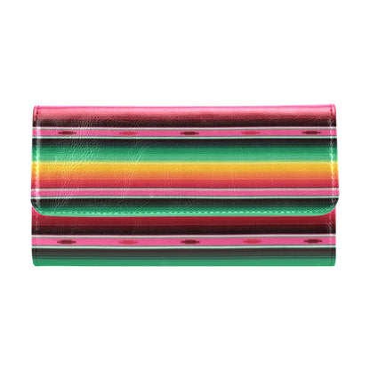 Mexican Blanket Classic Print Pattern Women's Trifold Wallet