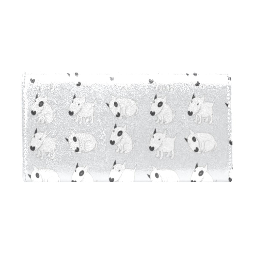 Bull Terrier hand draw Print Pattern Women's Trifold Wallet