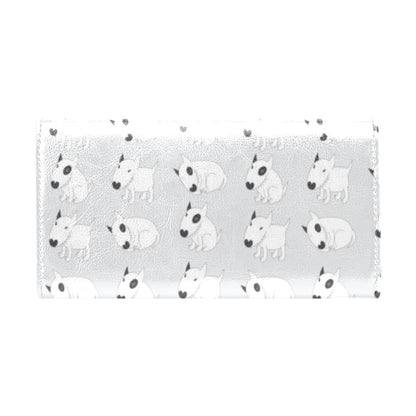 Bull Terrier hand draw Print Pattern Women's Trifold Wallet