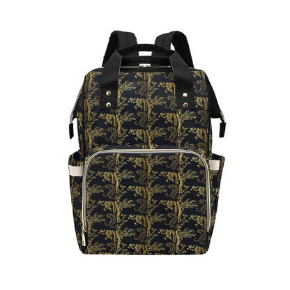Tiger Gold Print Design LKS307 Diaper Bag Backpack