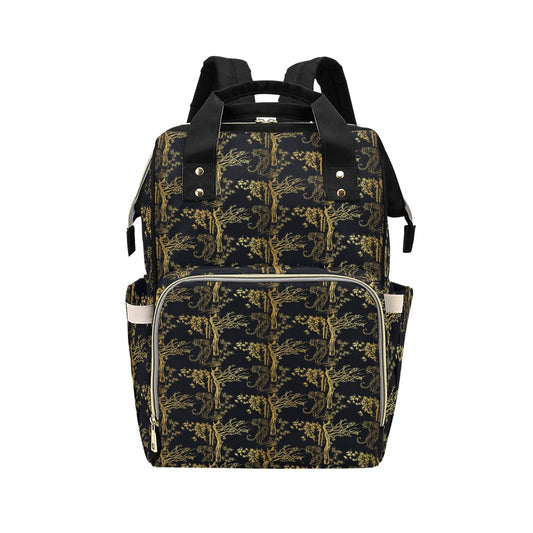 Tiger Gold Print Design LKS307 Diaper Bag Backpack