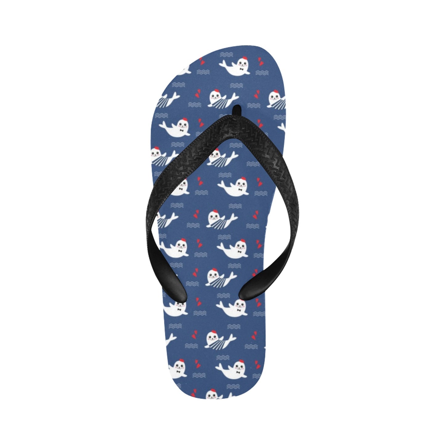 Sea Lion Print Design LKS403 Flip Flops