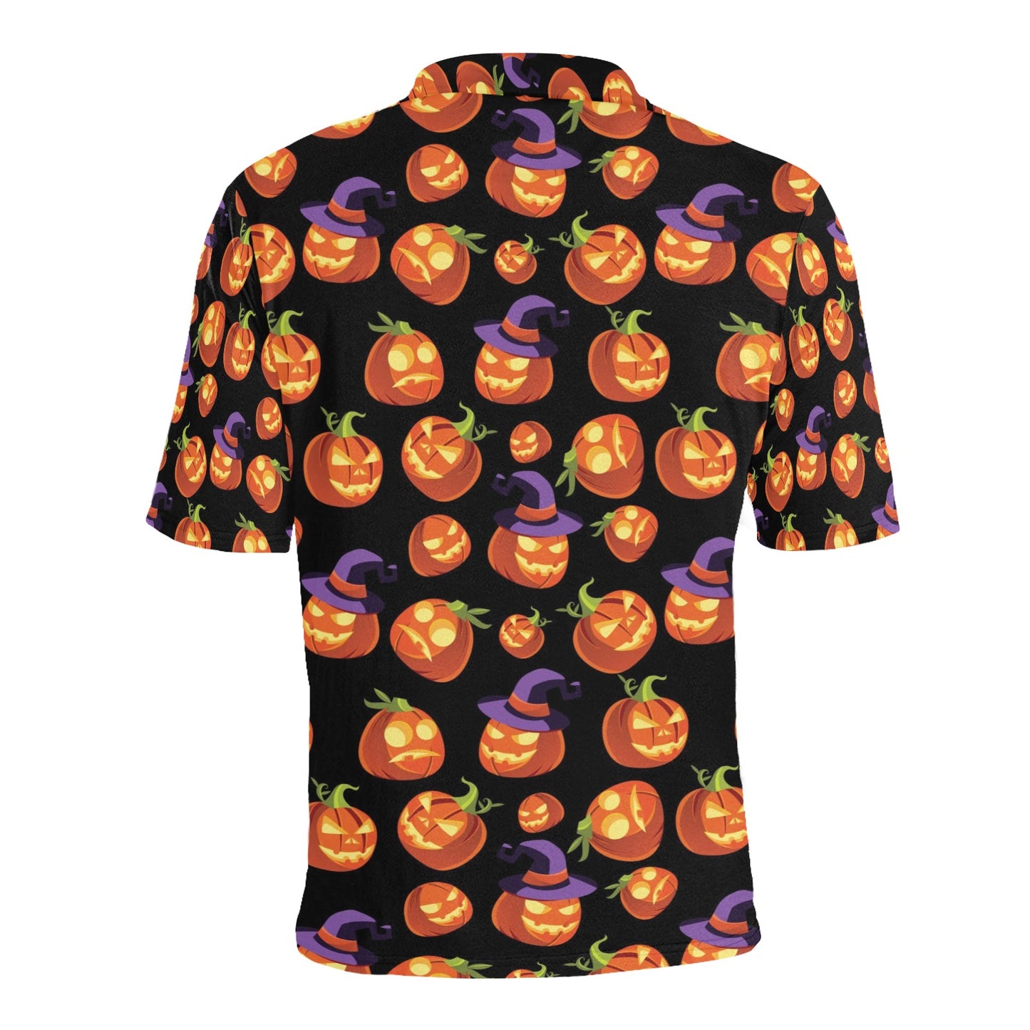 Witch Pumpkin Halloween Print LKS302 Men Polo Shirt