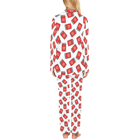 Bible Pattern Print Design 03 Women's Long Pajama Set