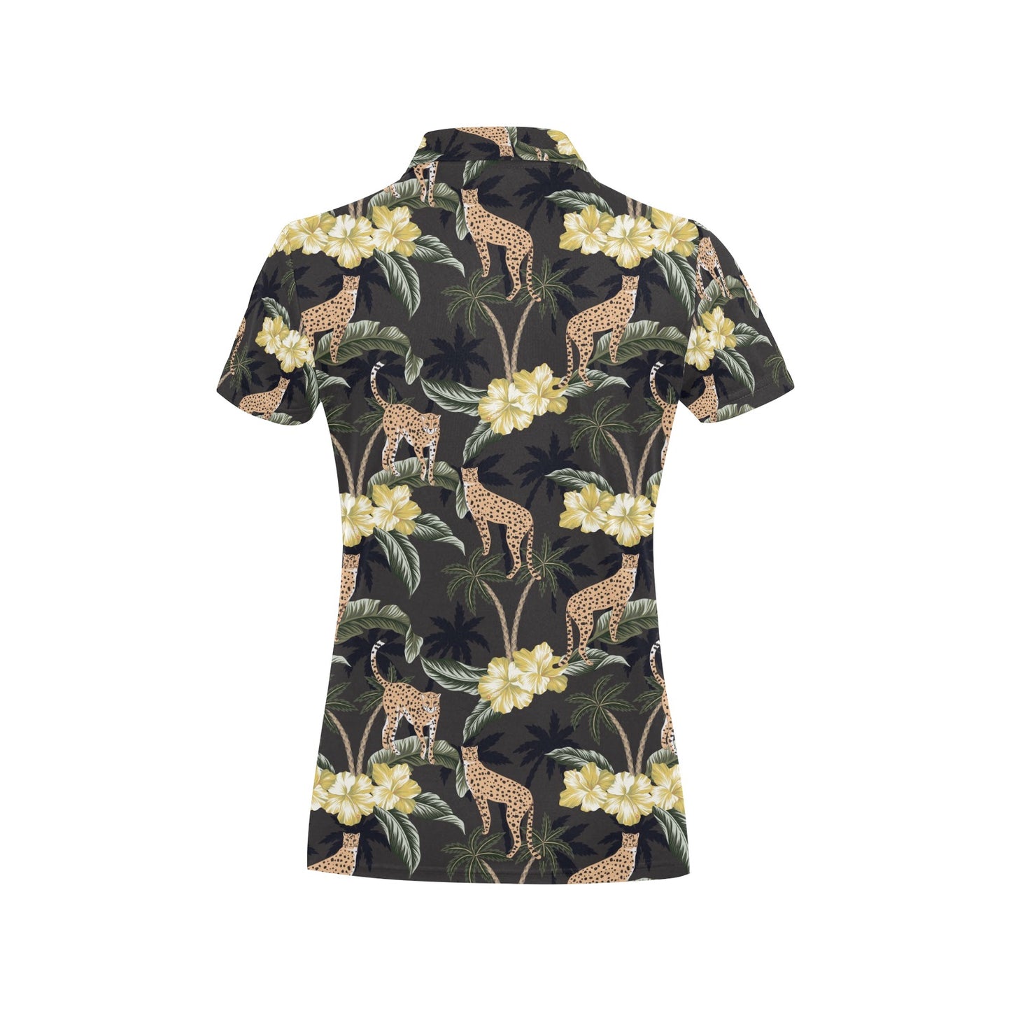 Cheetah Pattern Print Design 04 Women's Polo Shirt