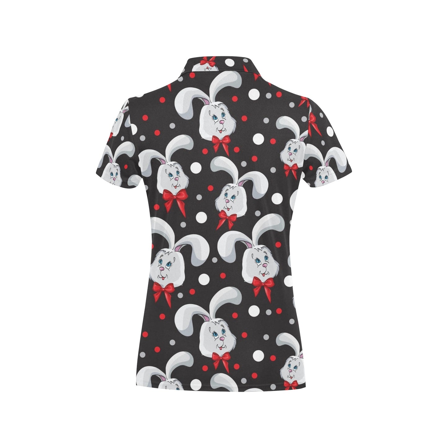 Rabbit Pattern Print Design RB012 Women's Polo Shirt