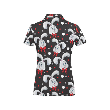 Rabbit Pattern Print Design RB012 Women's Polo Shirt