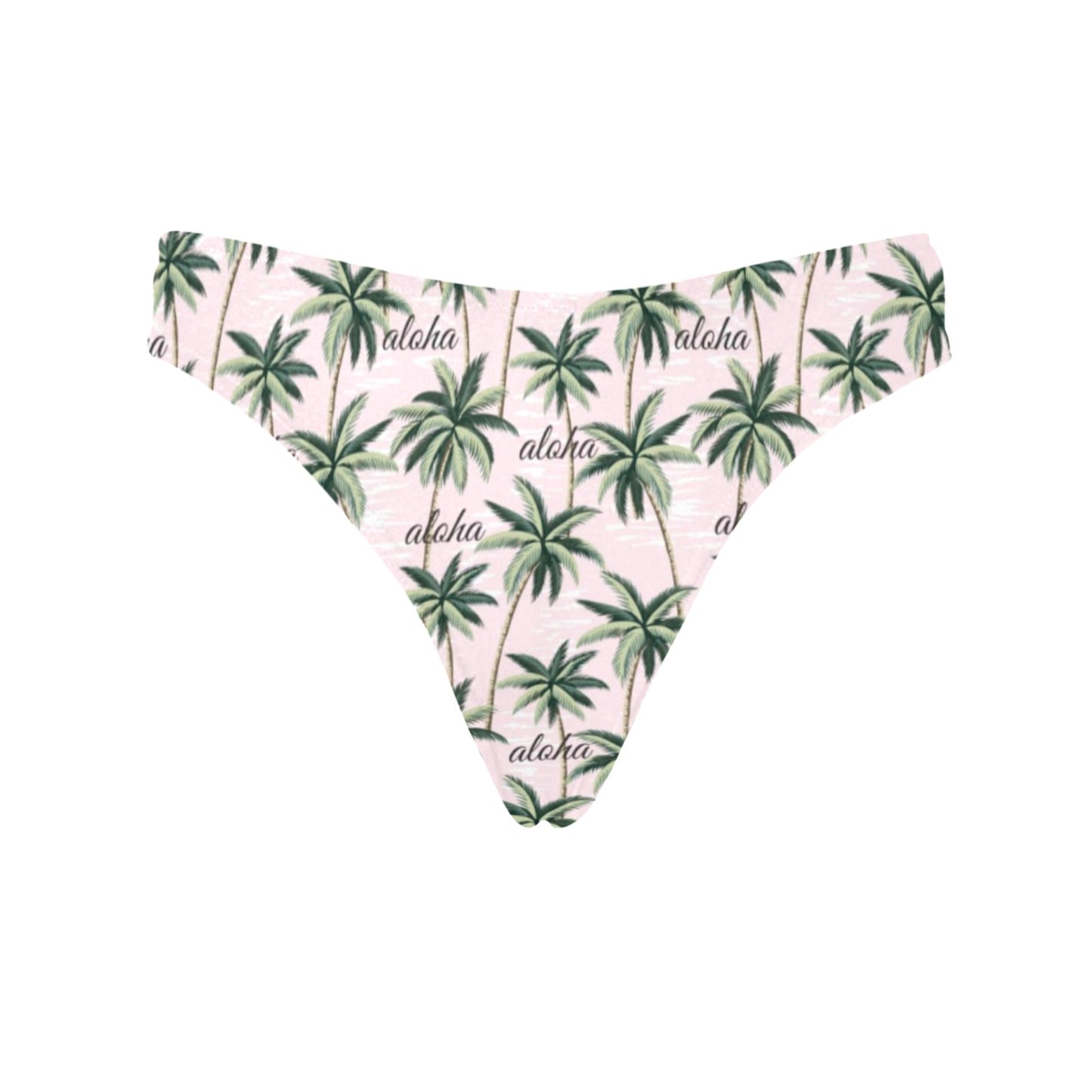 Aloha Beach Pattern Design Themed Print Women's Thongs