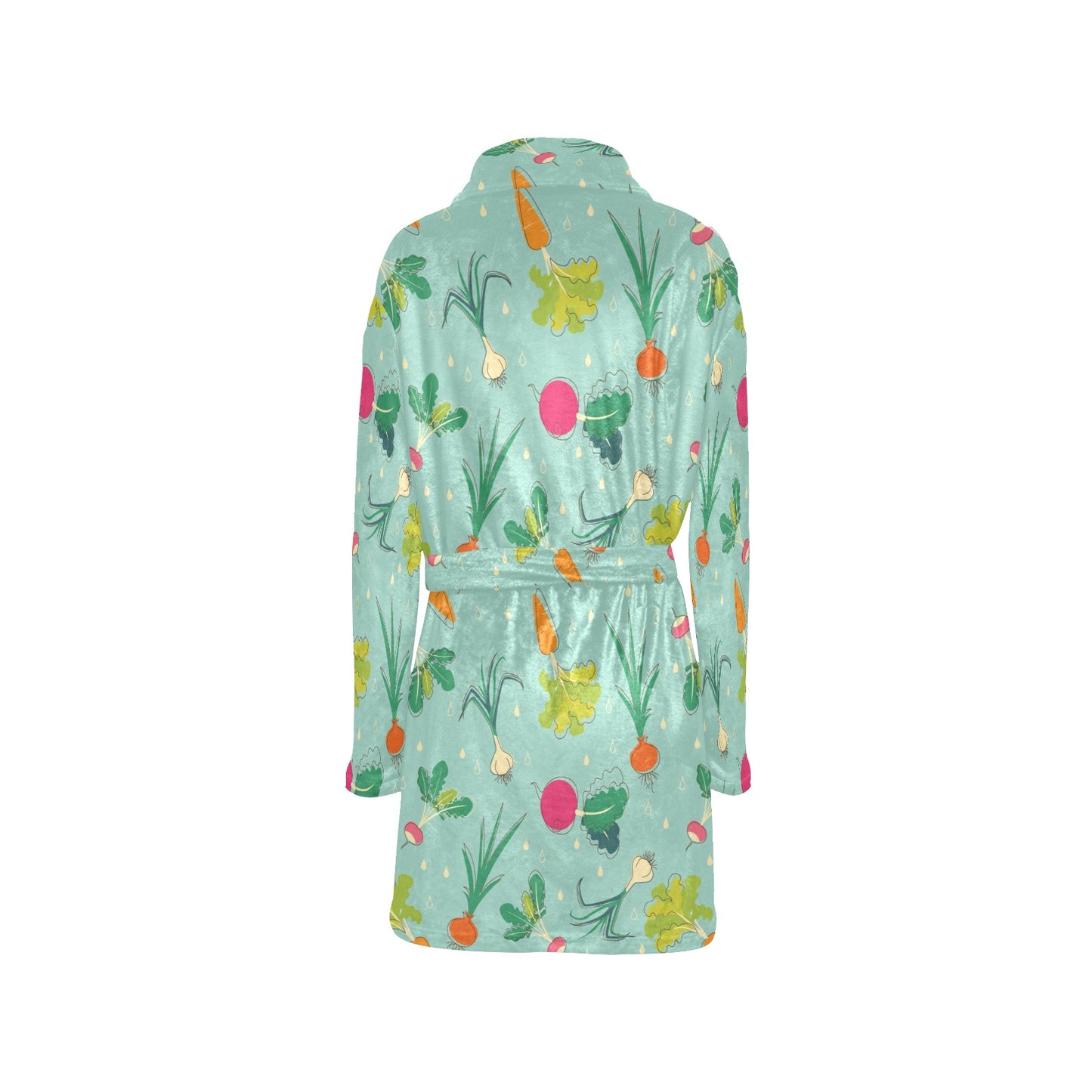 Radish Pattern Print Design A01 Women's Fleece Robe