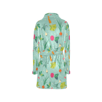 Radish Pattern Print Design A01 Women's Fleece Robe