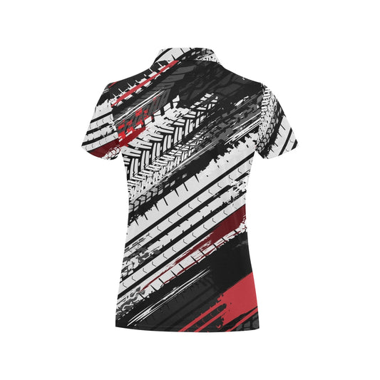 Racing Pattern Print Design A03 Women's Polo Shirt