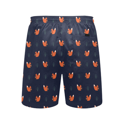 Squirrel Print Design LKS303 Men's Swim Trunks Beach Shorts