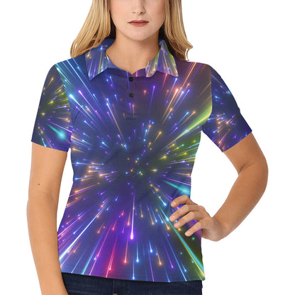 Celestial Rainbow Speed Light Women's Polo Shirt