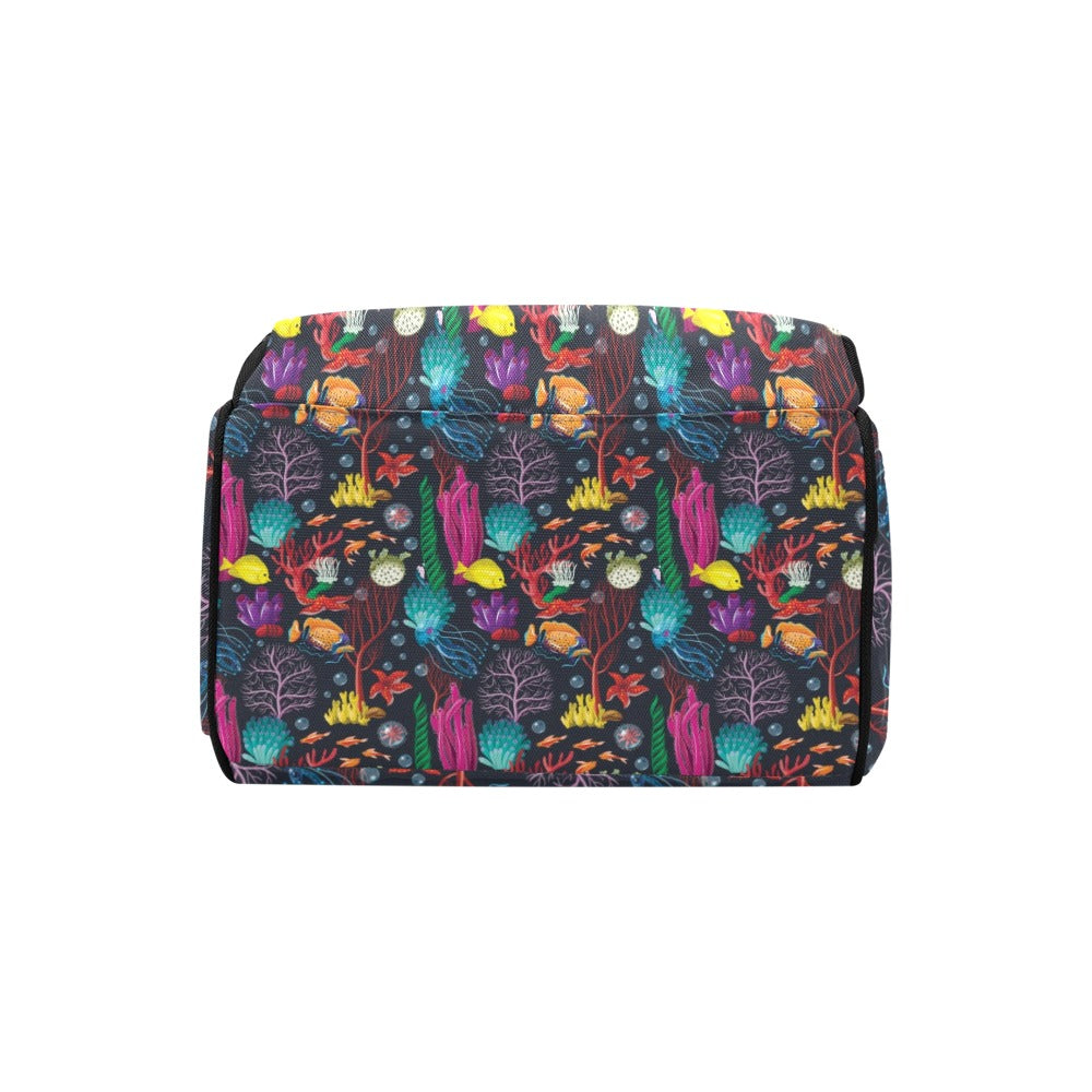 Underwater Cute Print Design LKS303 Diaper Bag Backpack