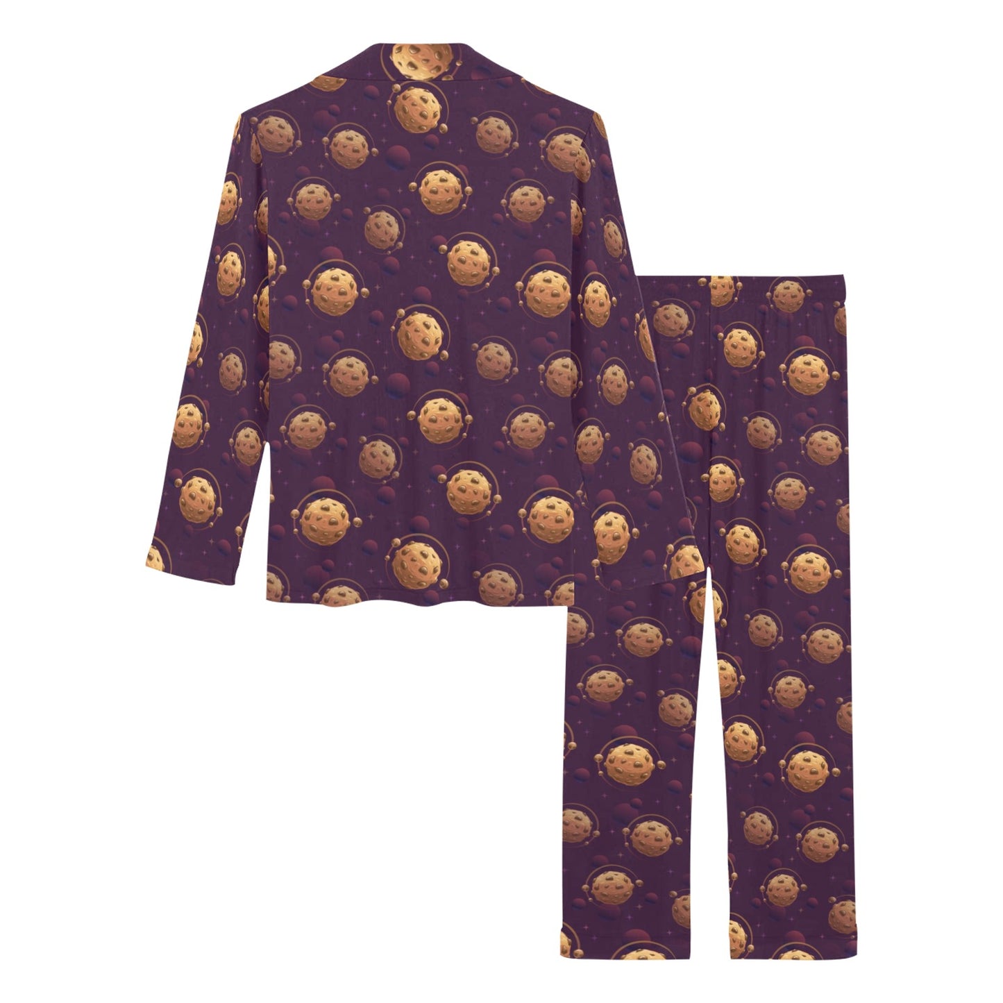Cookie Pattern Print Design 03 Women's Long Pajama Set
