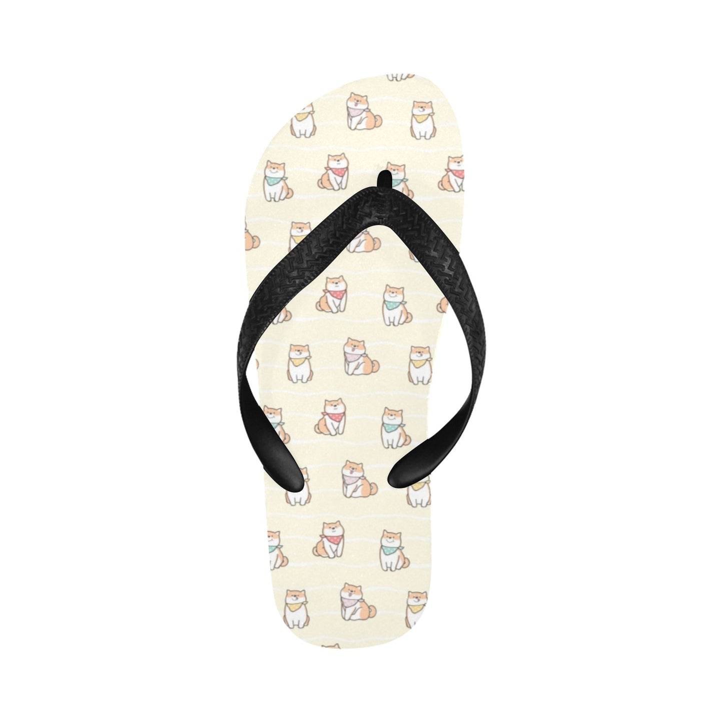 Shiba Inu Print Design LKS306 Flip Flops
