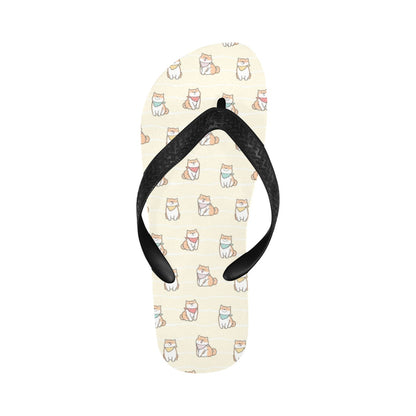 Shiba Inu Print Design LKS306 Flip Flops