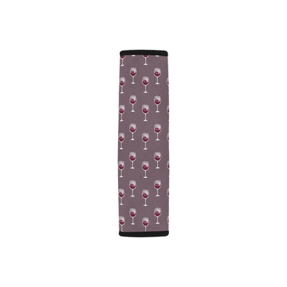 Wine Glass Pattern Print Design LKS305 Car Seat Belt Cover
