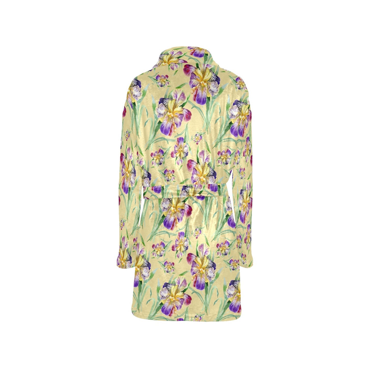Iris Pattern Print Design IR06 Women's Fleece Robe