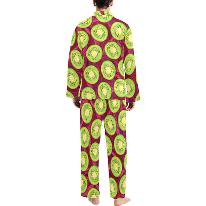 Kiwi Pattern Print Design KW05 Men's Long Pajama Set