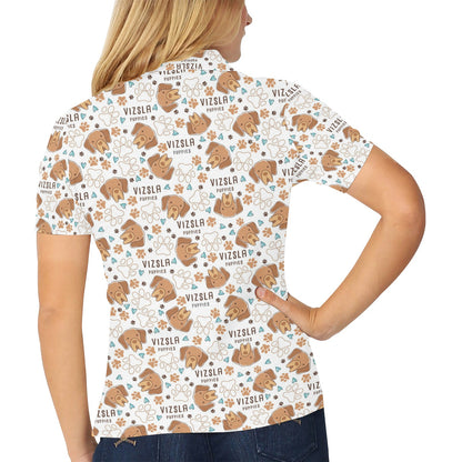 Vizslas Print Design LKS301 Women's Polo Shirt
