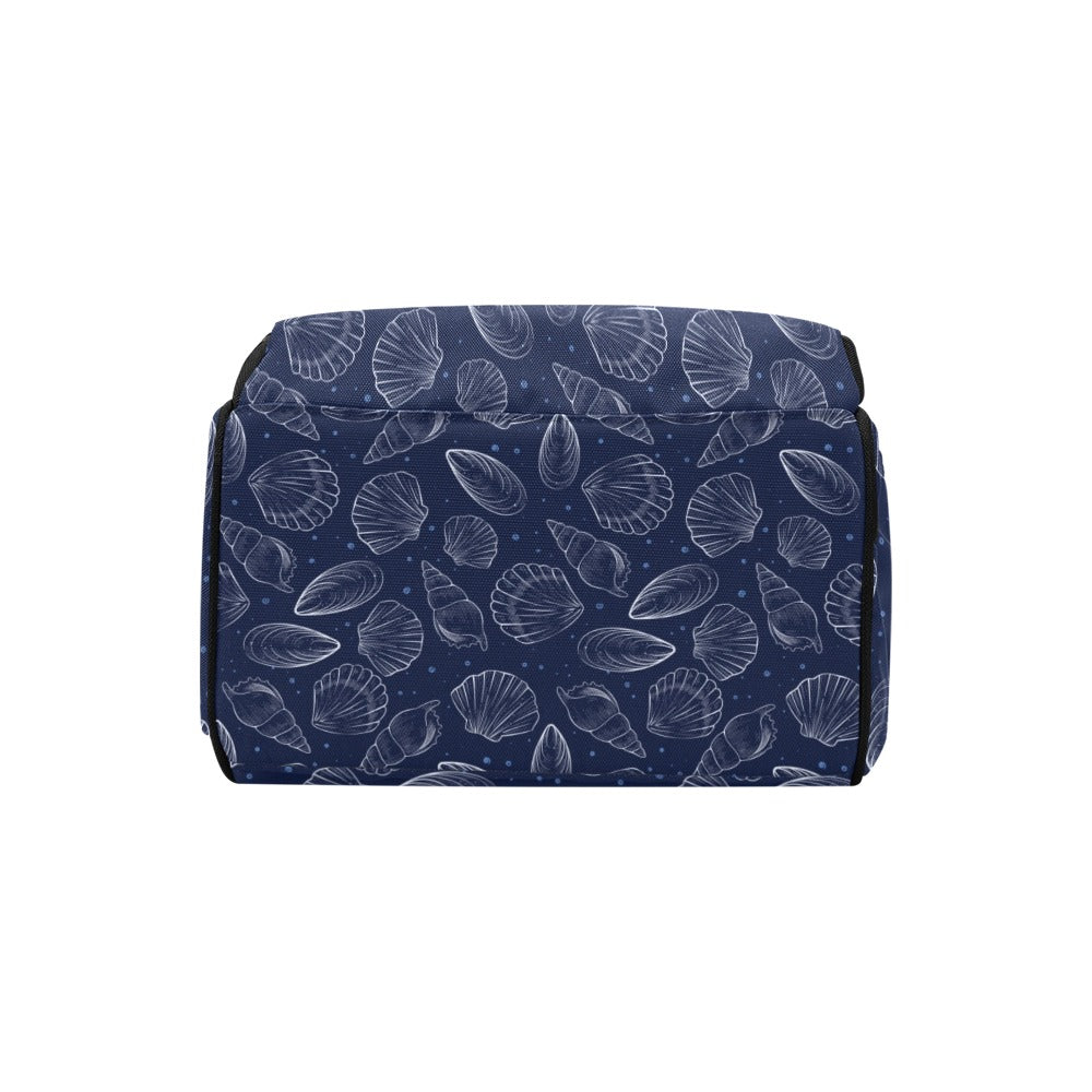 Seashell Print Design LKS3011 Diaper Bag Backpack