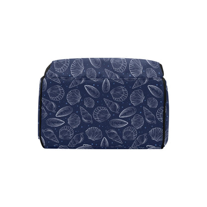 Seashell Print Design LKS3011 Diaper Bag Backpack
