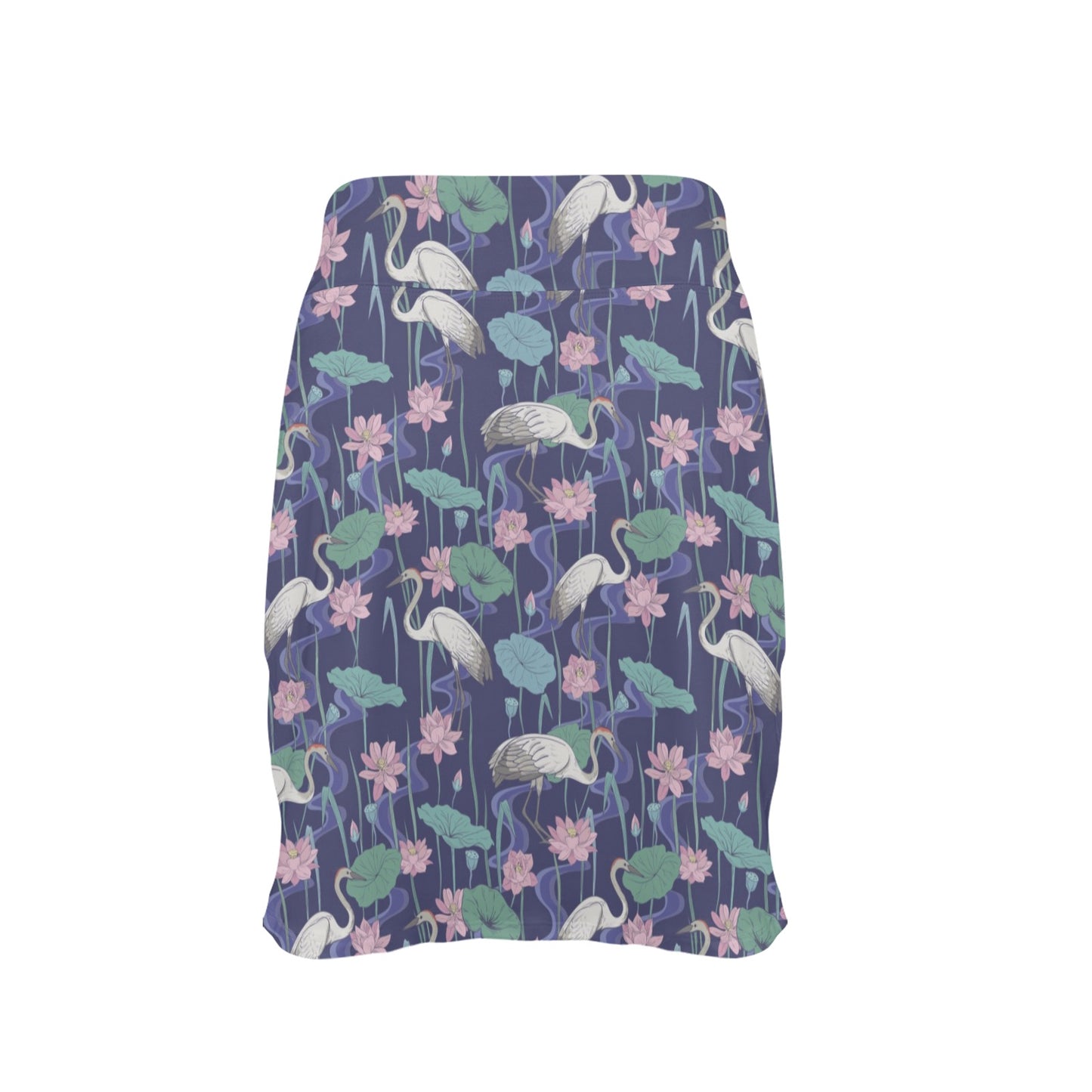 Water Lily Print Design LKS306 17" Golf & Pickleball Skort with Pockets