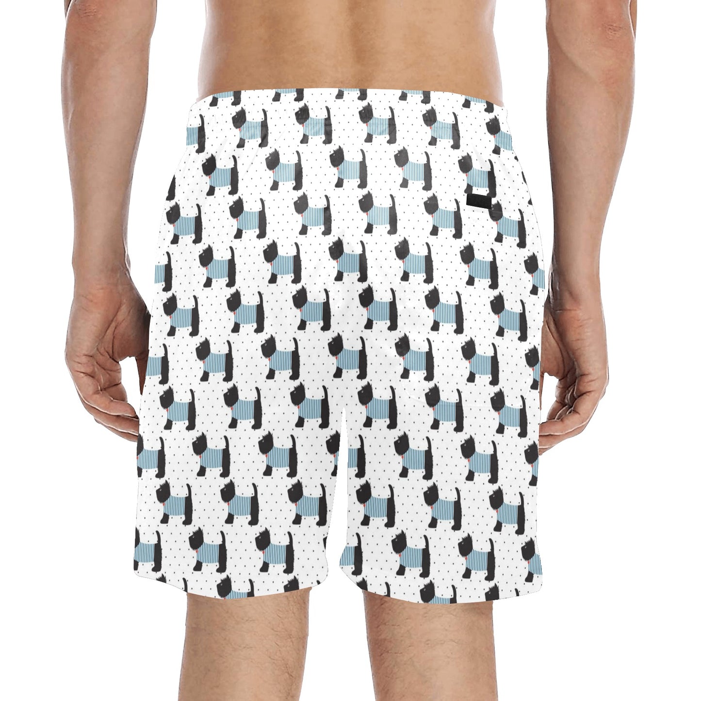 Scottish Terriers Print Design LKS3012 Men's Swim Trunks Beach Shorts