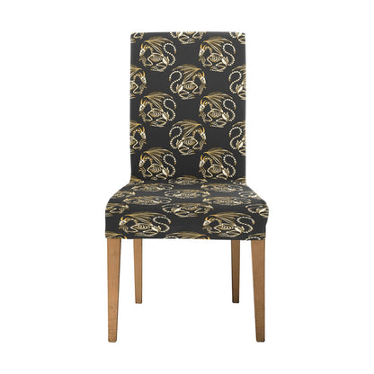 Skeleton Dragon Print Design LKS306 Dining Chair Slipcover