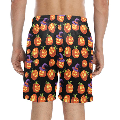 Witch Pumpkin Halloween Print LKS302 Men's Swim Trunks Beach Shorts