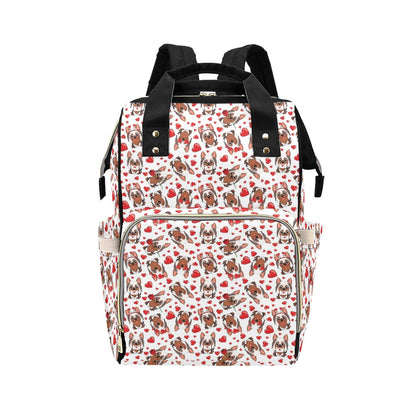 Silky Terriers Heart Print Design LKS302 Diaper Bag Backpack