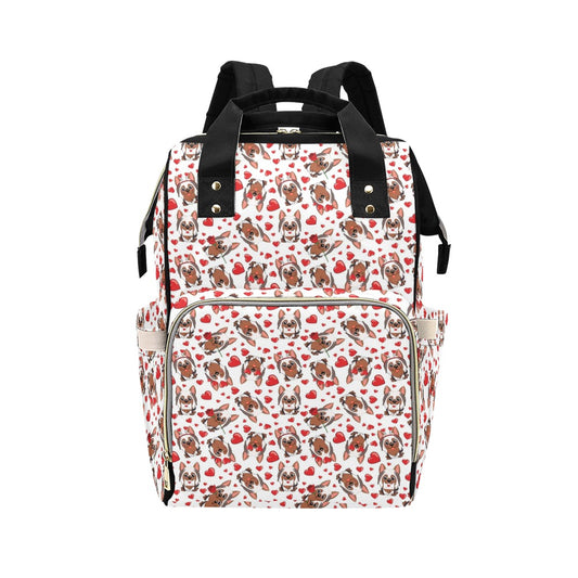 Silky Terriers Heart Print Design LKS302 Diaper Bag Backpack