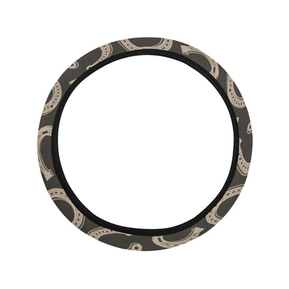 Horseshoe Print Design LKS303 Steering Wheel Cover with Elastic Edge