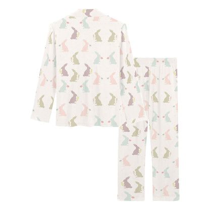 Bunny Pattern Print Design 05 Women's Long Pajama Set