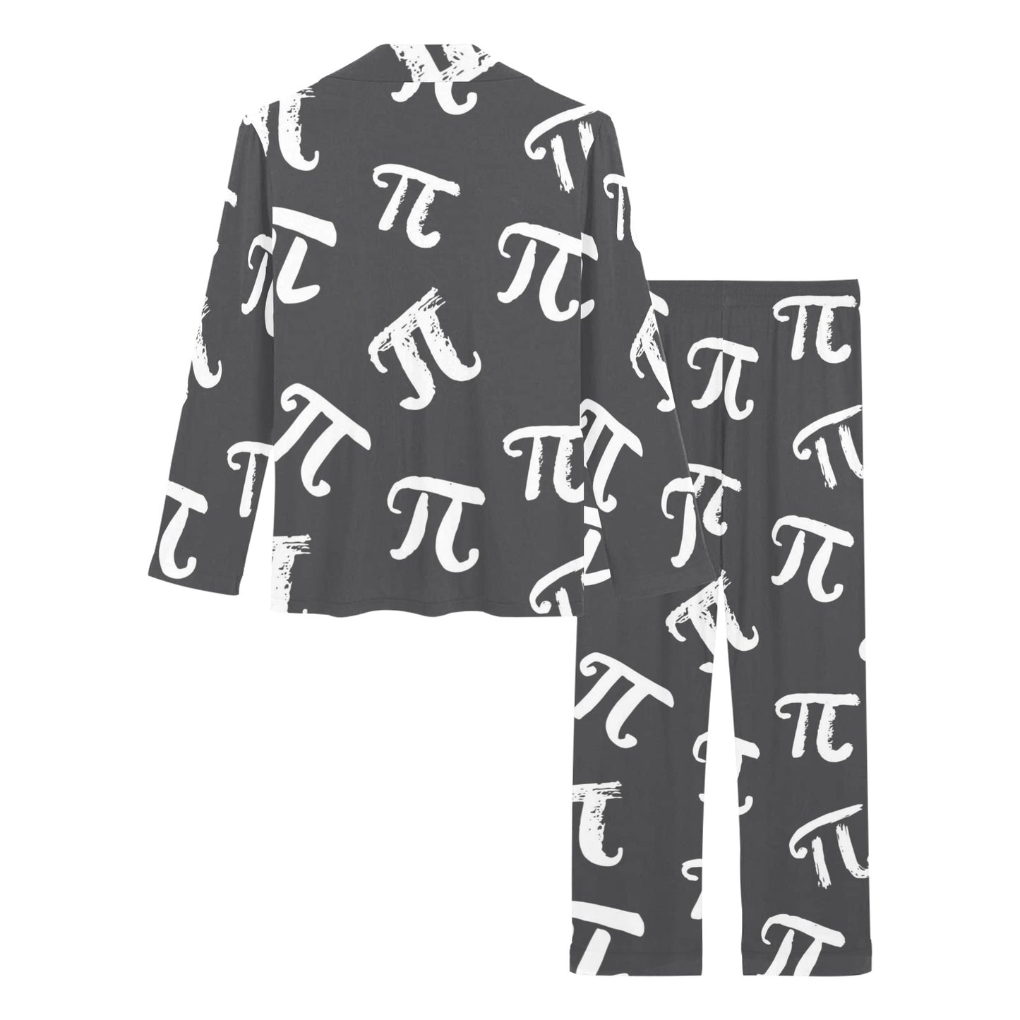 Pi Day Pattern Print Design A02 Women's Long Pajama Set