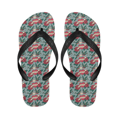 Tattoo Heart Print Design LKS301 Flip Flops