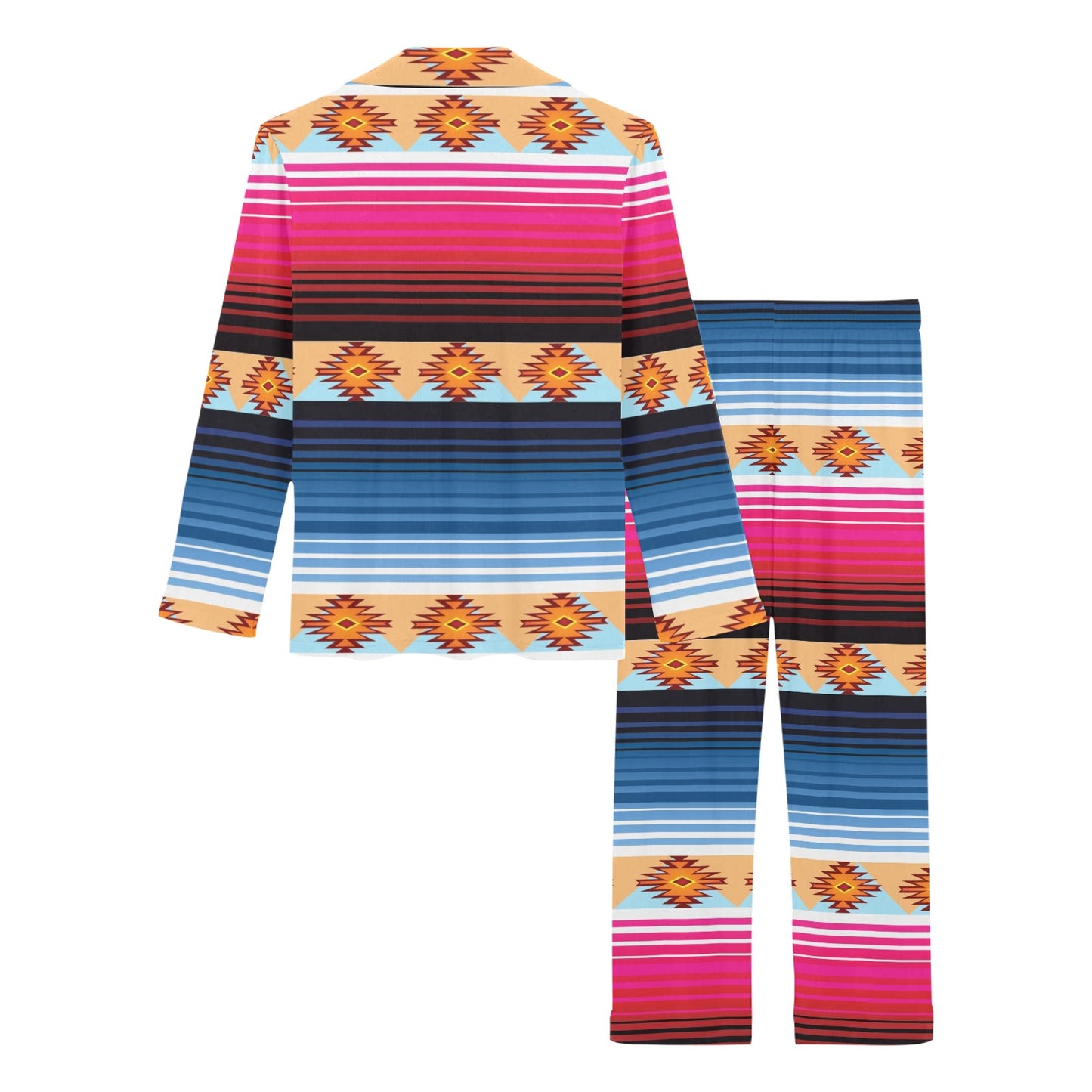 Mexican Pattern Print Design 03 Women's Long Pajama Set
