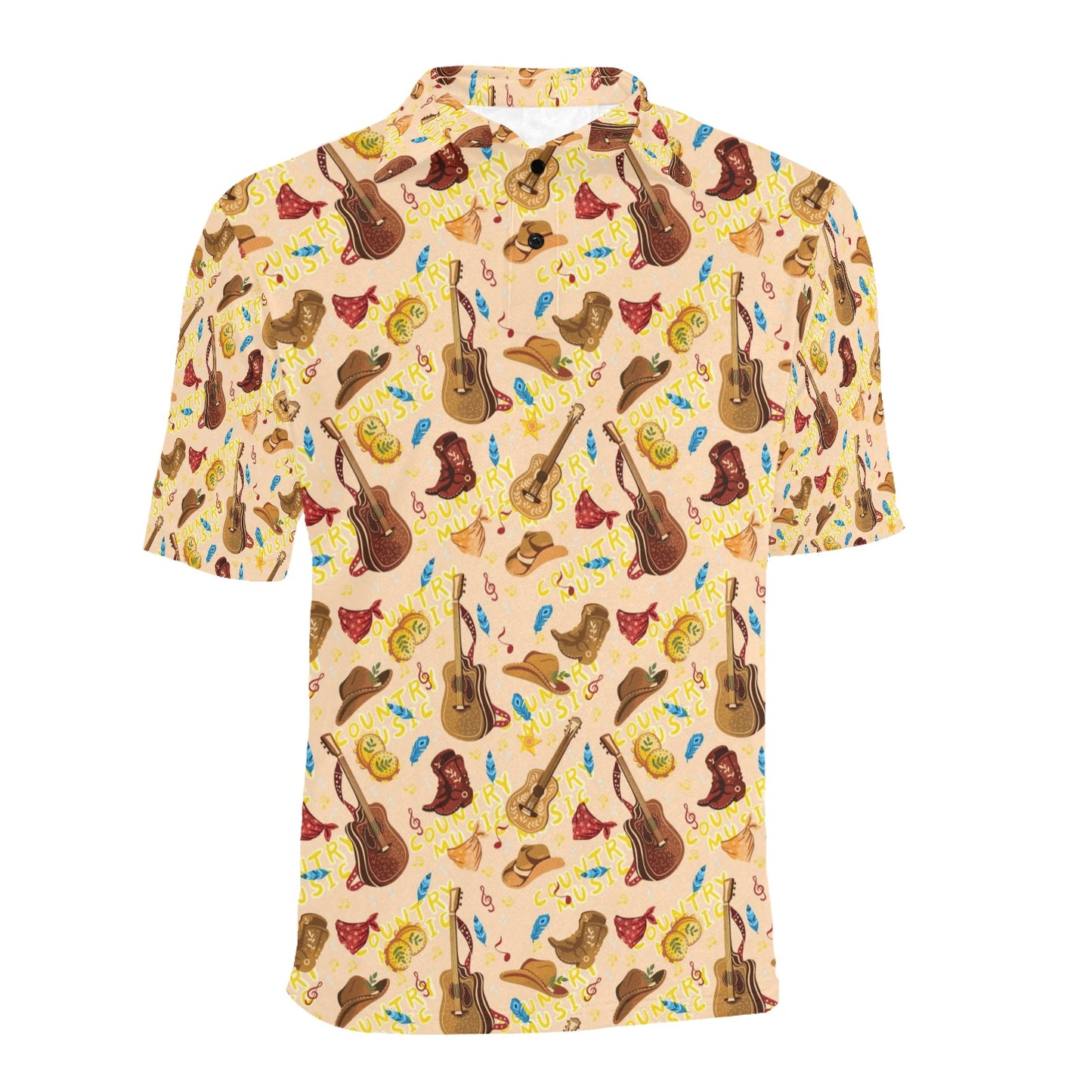 Western Lifestyle Print Design LKS303 Men Polo Shirt