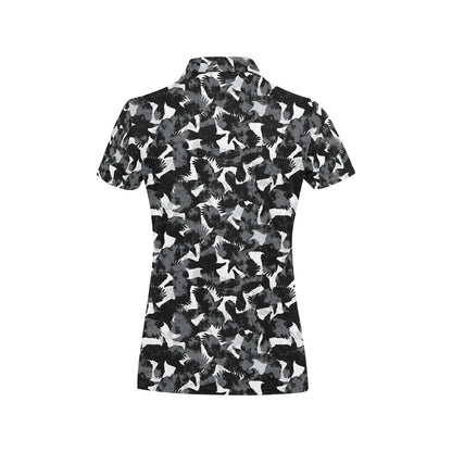 Crow Pattern Print Design 01 Women's Polo Shirt