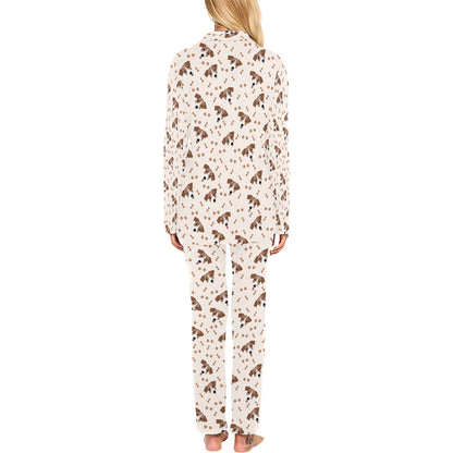 Russell Terriers Paw Print Design LKS303 Women's Long Pajama Set